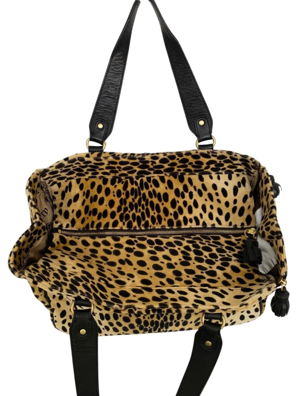 Vintage RARE Juicy Couture Cheetah Velour Pet Carrier Bag Y2K Doggy Couture